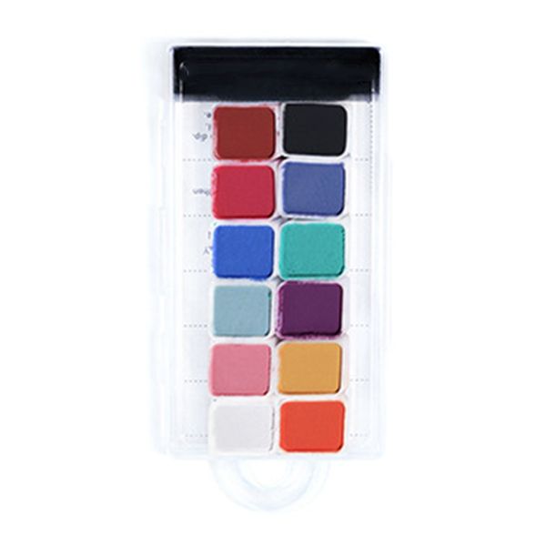 12-Color Watercolor Paint Set for DIY Nail Art BSC07
