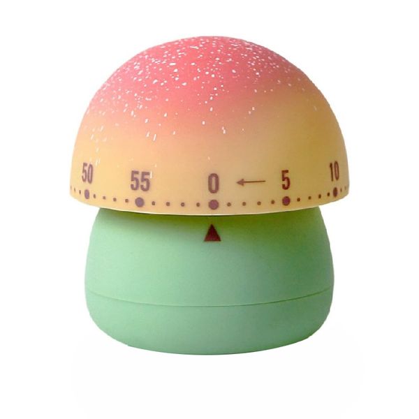 Cute Mushroom Kitchen Timer - 60 Min Mechanical No Batteries Green