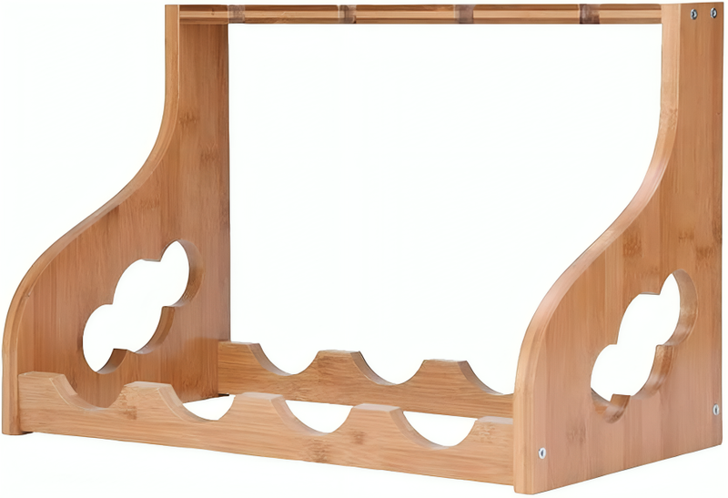 Wine Glass Drying Rack Bottle Holder Stemware Rack Kitchen Bar Organizer