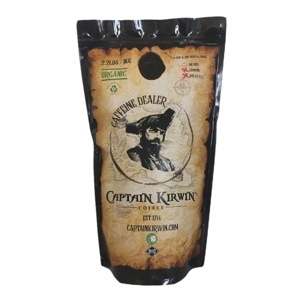 Captain Kirwin's Organic Coffee - 1kg Ground Decaf