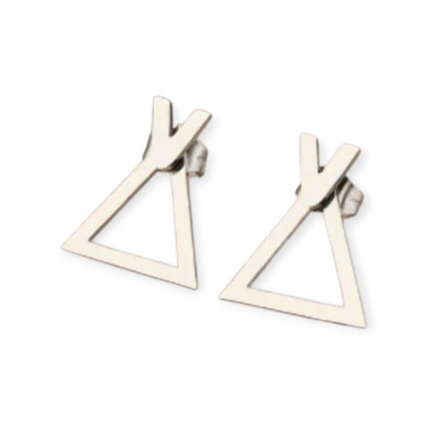 Pair of Chic European &amp; American Style Triangle Detachable Stud Earrings