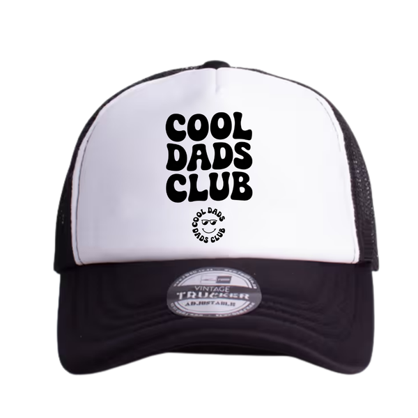 Black and White Trucker Cap - Cool Dads Club