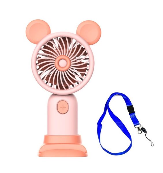 Rechargeable Mini Handheld / Stand Desktop Fan &amp; Lanyard