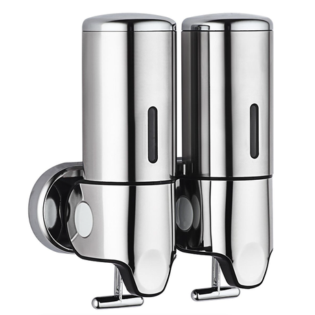 MamaMia Stainless Steel 2 in 1 Wall Mount Soap Dispenser (1000ml) Image