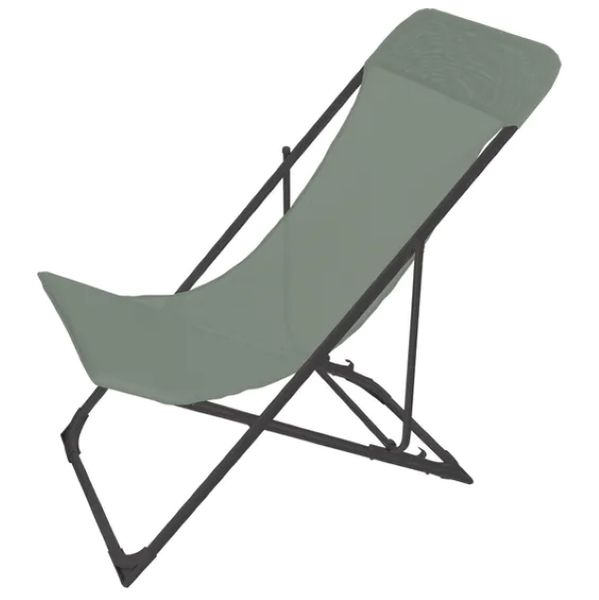 Steel &amp; Textile Pool Lounger Cactus Green