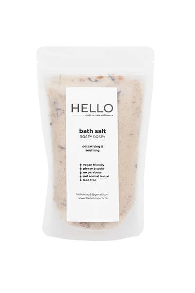 250g Organic Bath Salt Natural, Vegan Relaxing Spa Soak - Rosey Posey