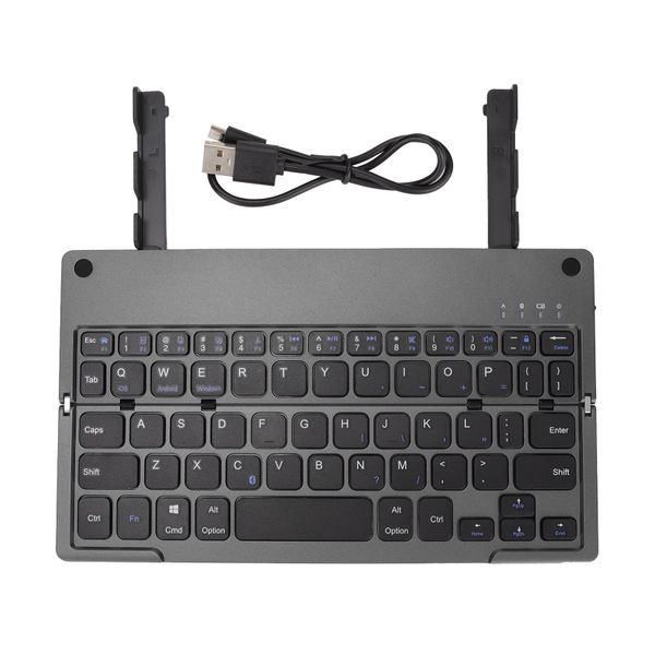 Foldable Keyboard Tablets 140mAh Wireless Black
