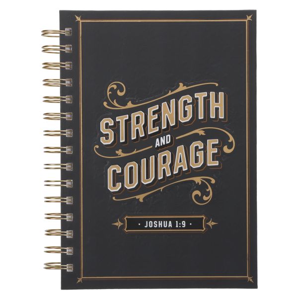 Hardcover Wirebound Journal - Strength and Courage