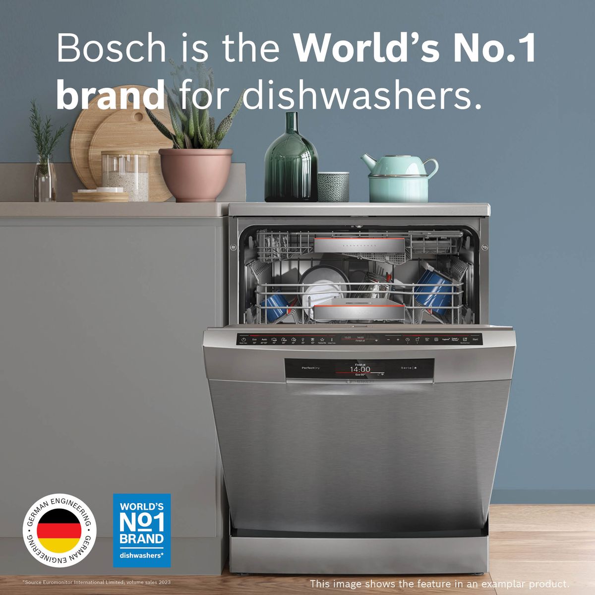 Bosch SMS45NI00Z 13 Place Freestanding Dishwasher Serie Silver
