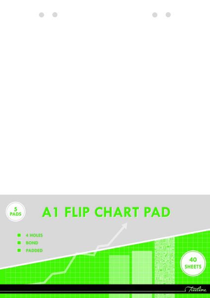 Treeline A1 Flipchart Pad 40 Sheets - Pack of 5