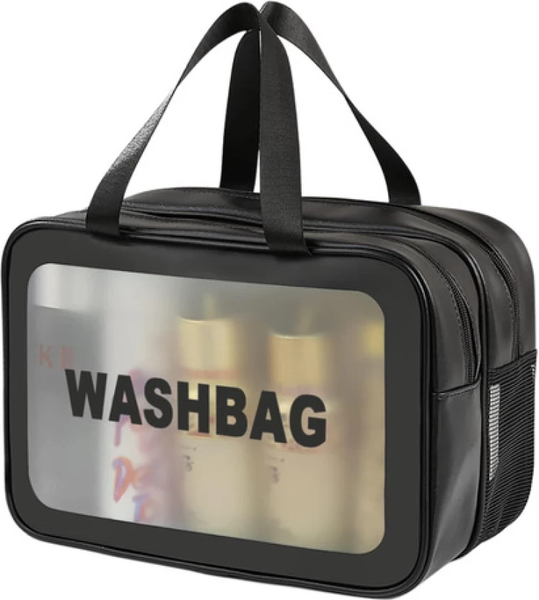 Double Layer Travel Toiletry Bag Waterproof Make Up Cosmetic Bag