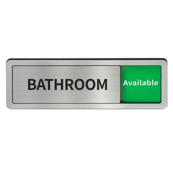 Decor Double-Sided In Use/Available Bathroom Sliding Door Sign - 20cm