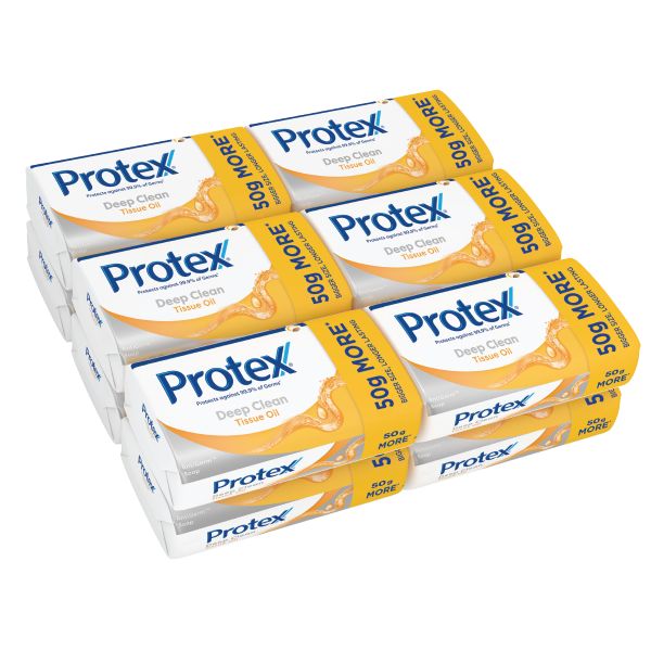 Protex Deep Clean Tissue Oil Anti-Germ Soap Bar, Bulk Offer - 12 x 200g