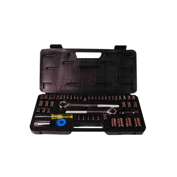 Socket Set - SAE and Metric - 1/2, 1/4 and 3/8 Inch Drive - 52/pce