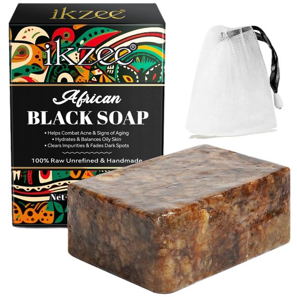 African Black Soap-Organic Handmade-Hydrates &amp; Balances Oily Skin