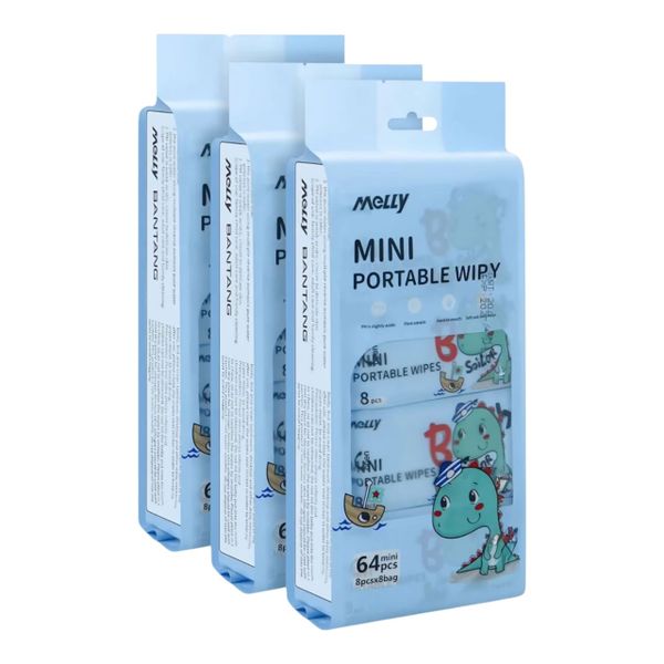 Mini Portable Baby Wipes - 3pack pH Balanced