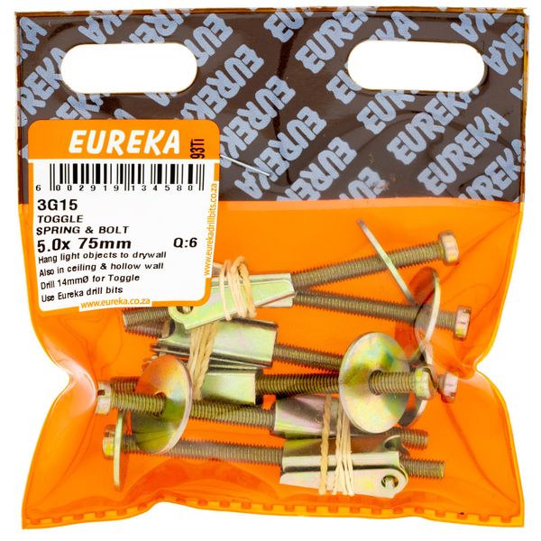 EUREKA Toggle Spring &amp; Bolt 5 x 75mm Q:6 3G15