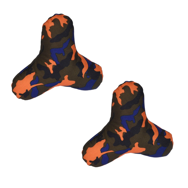 Squeaky Dog Chew Toys - Plush Tri-Shaped Fetch Toy Set (2 Pack)