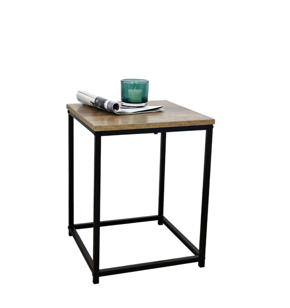 Large Square End Side Table - Modern Industrial