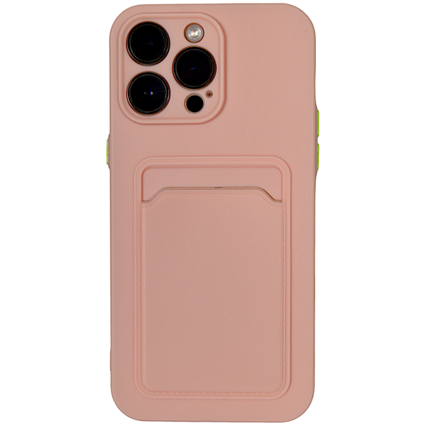 Coral Pink - Phone Case with Card Holder &amp; Pro Camera - Iphone 14 Pro Max