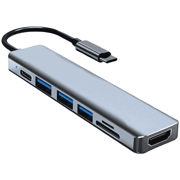 7-in-1 USB C Docking Station with Card Reader, HDMI for Mac/PC