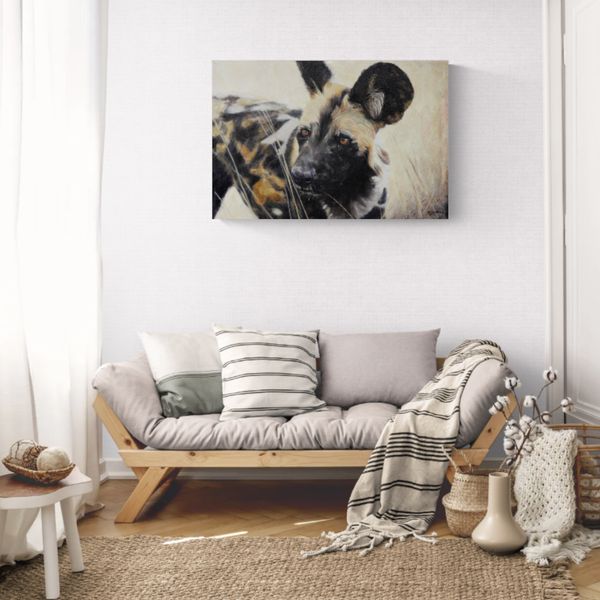 Canvas Wall Art - 1000 x 660 - African Wild Dog