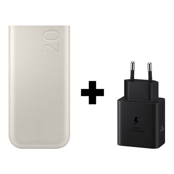 Samsung Original 20 000mAh Powerbank (45W PD) + Samsung 45W Power Adapter
