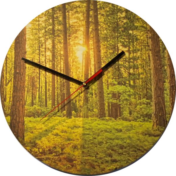 UnXusa - Canvas on MDF Wall Clock - Enchanted Forest