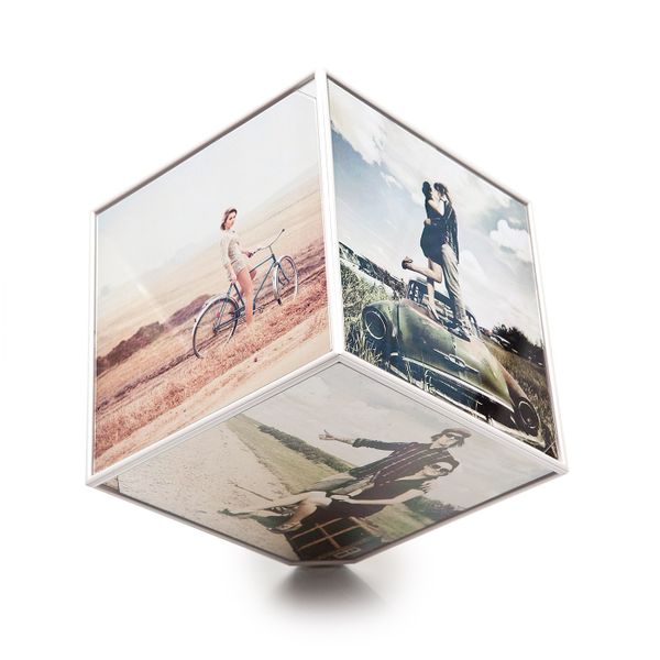 Rotating Photo Frame - Kube - 6 x 10x10 cm