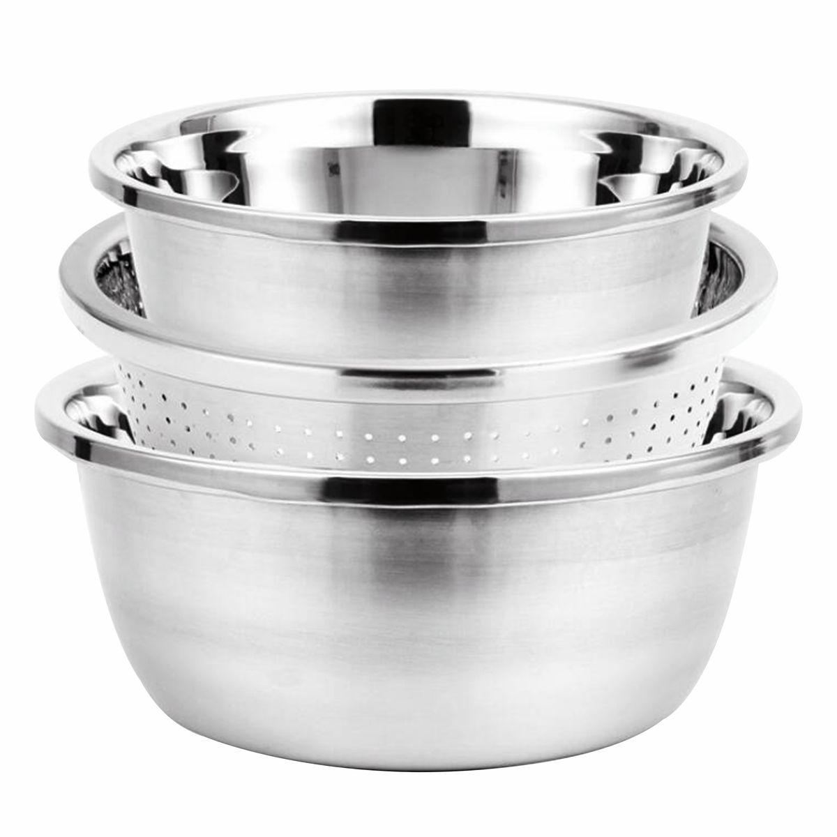 3 Pieces Strainer Colander Mixing Bowl Set