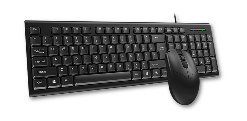 Wired Keyboard and Mouse Set Adopts Ergonomic Design