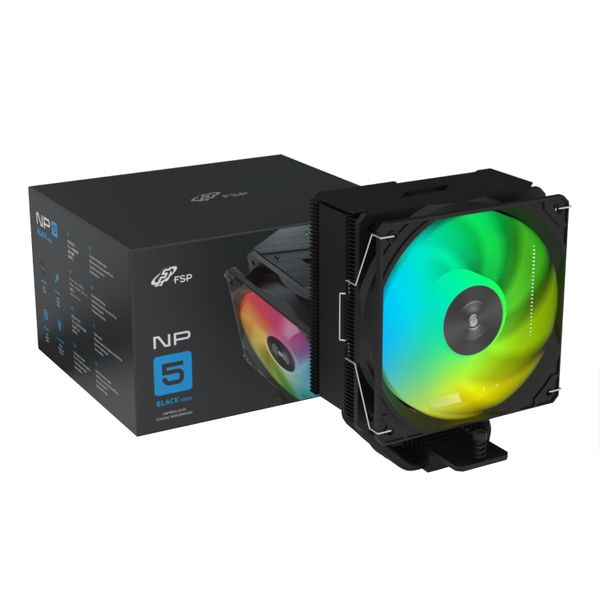 FSP NP5-BA 120mm PWM ARGB CPU Air Cooler - Black