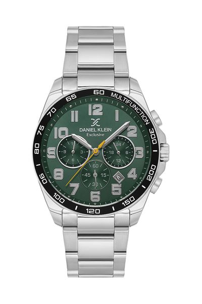 Daniel Klein Exclusive Green Dial Multifunction Stainless Steel Watch