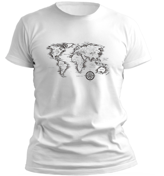 PepperSt Men's White T-Shirt - Mapped