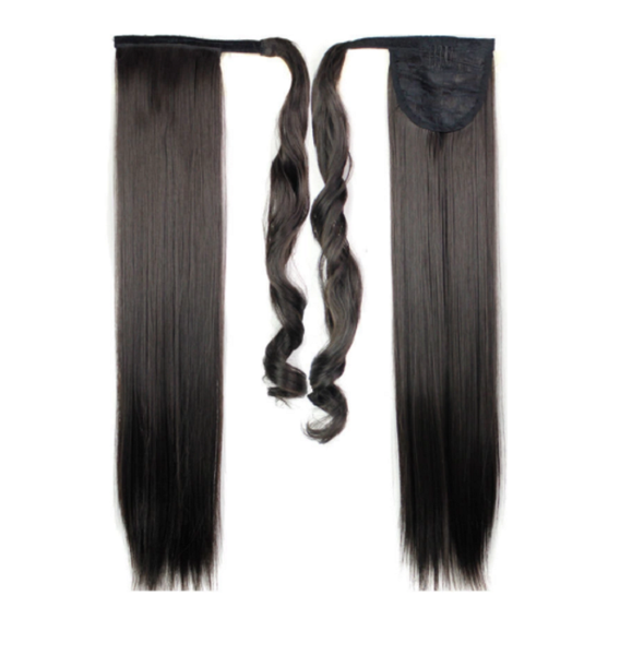 Tie In Ponytail Extension Dark Brown Colour 2 22 Inch Straight