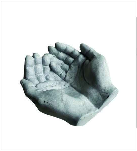 White Stoneware Hands Shaped Decorative Key Holder Storage Holder