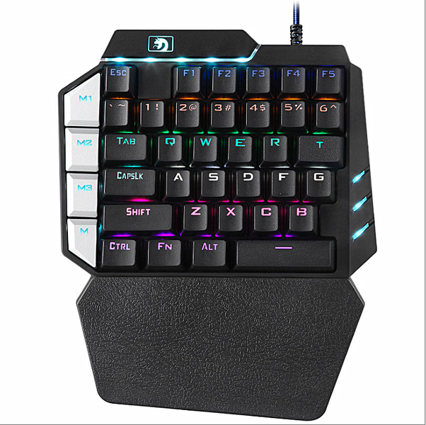 XinMeng-USB Wired Single One Hand Mechanical RGB Gaming Keyboard