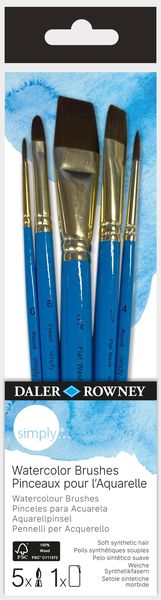 D-R Simply Brush Set Watercolour Sh 5 Pc