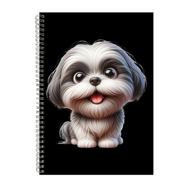 Shih Tzu A4 Notebook Spiral Lined Trendy Notepad Dog Gift Idea 303