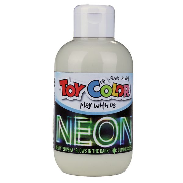 Toy Color - Glow-in-the-Dark Superwashable Tempera Paint for Kids - 250ml