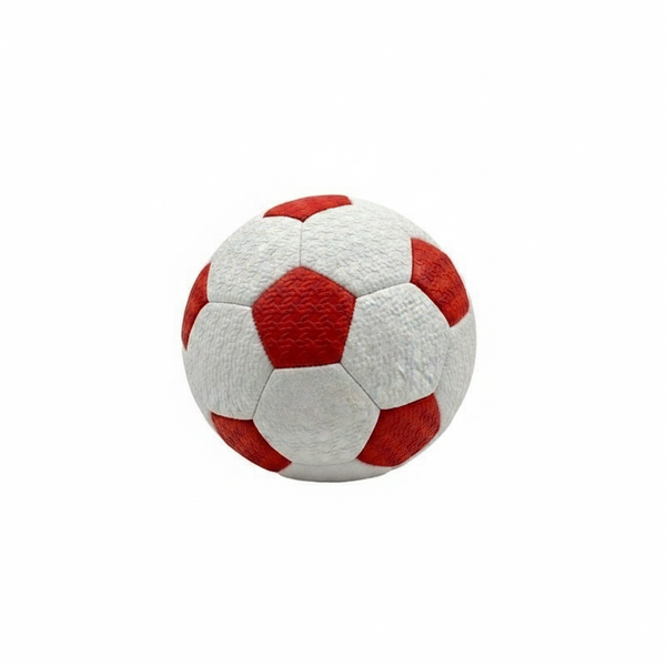 Durable White &amp; Red Soccer Ball for Kids and Beginners