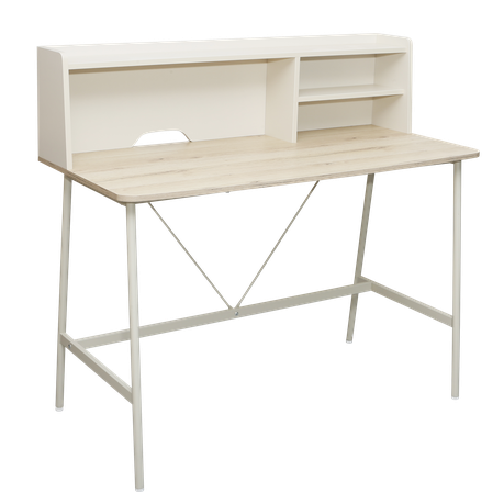 Leno Office Desk With Stationary Compartments & Cable Management System Image
