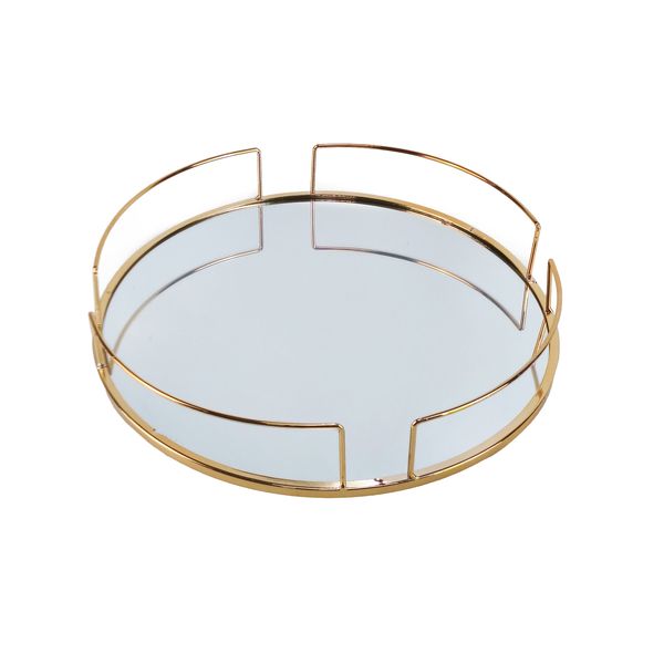 Tray Mirror Gold Metal