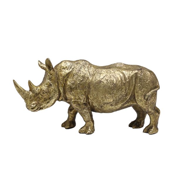 Gold Exotic Designs Antique Rhino - JAN42U1