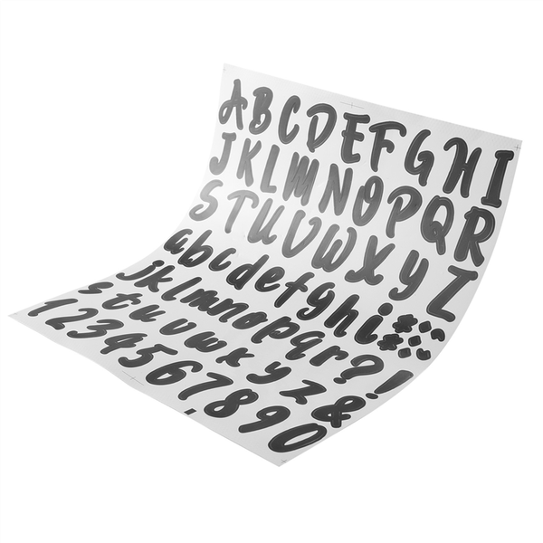10 Sheets Letter Number Stickers for Mailbox Door (Black 1 Inch)