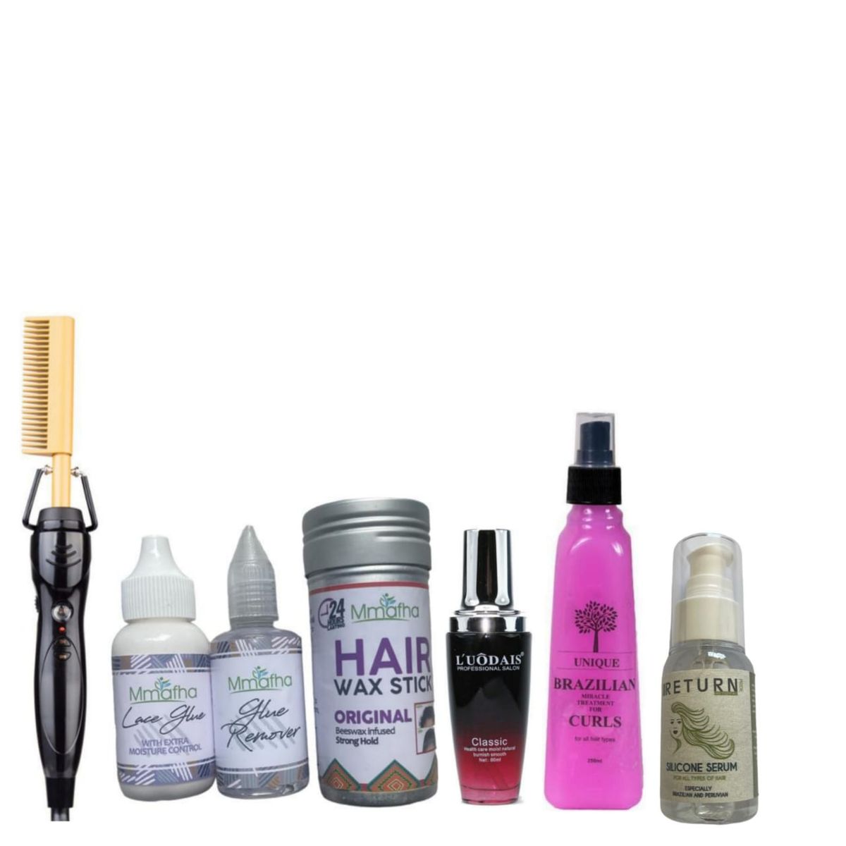 Hot Comb ,Mmafha 3Piece Set,Silicone Serum,Activator& Euodais Serum ...