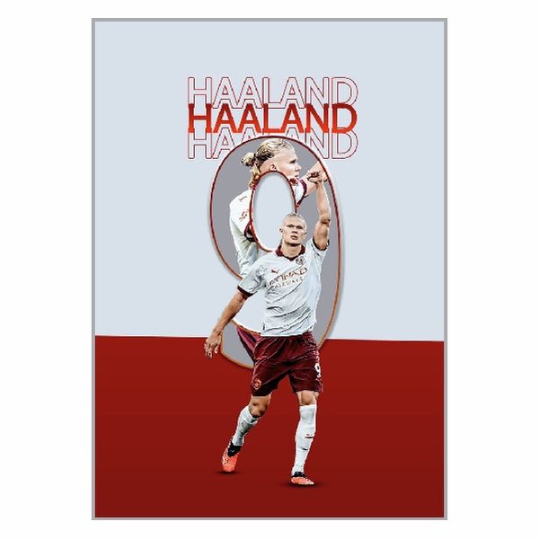 Haaland 9 Man City Poster - A1
