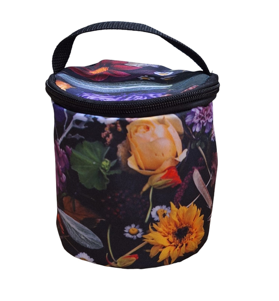 Toilet Roll Holder Bag - Assorted Colourful Flowers