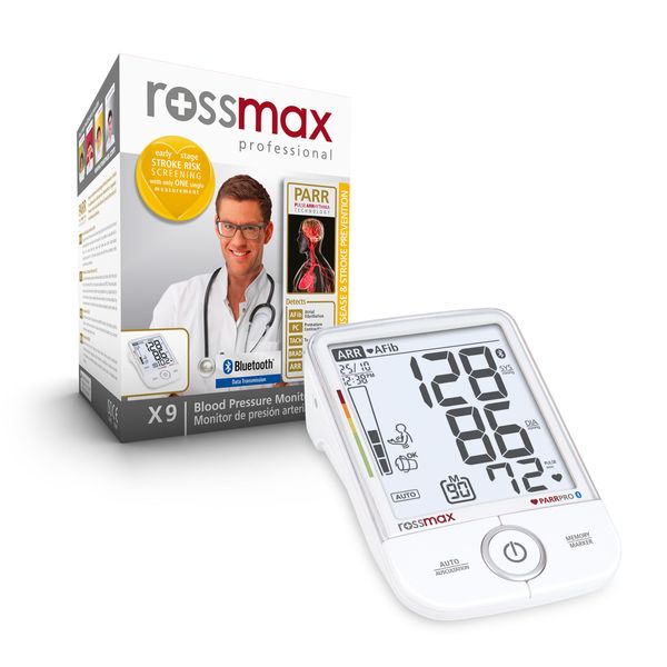 Rossmax Swiss X9 Upper Arm Blood Pressure Monitor/Stroke Check with App