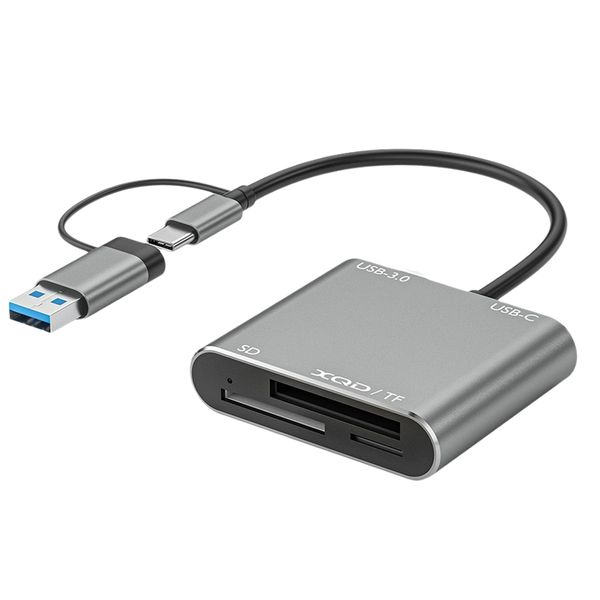 New USB 3.0 Memory Card Reader 5 In1 USB-C to TF SD XQD Card